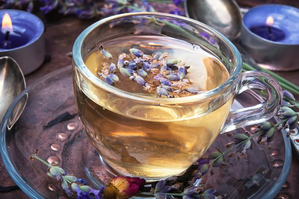Lavender Tea in a Cup
