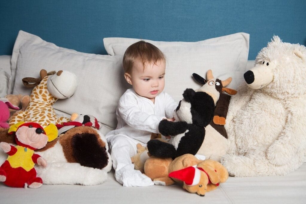Baby Playing With the Soft Toys
