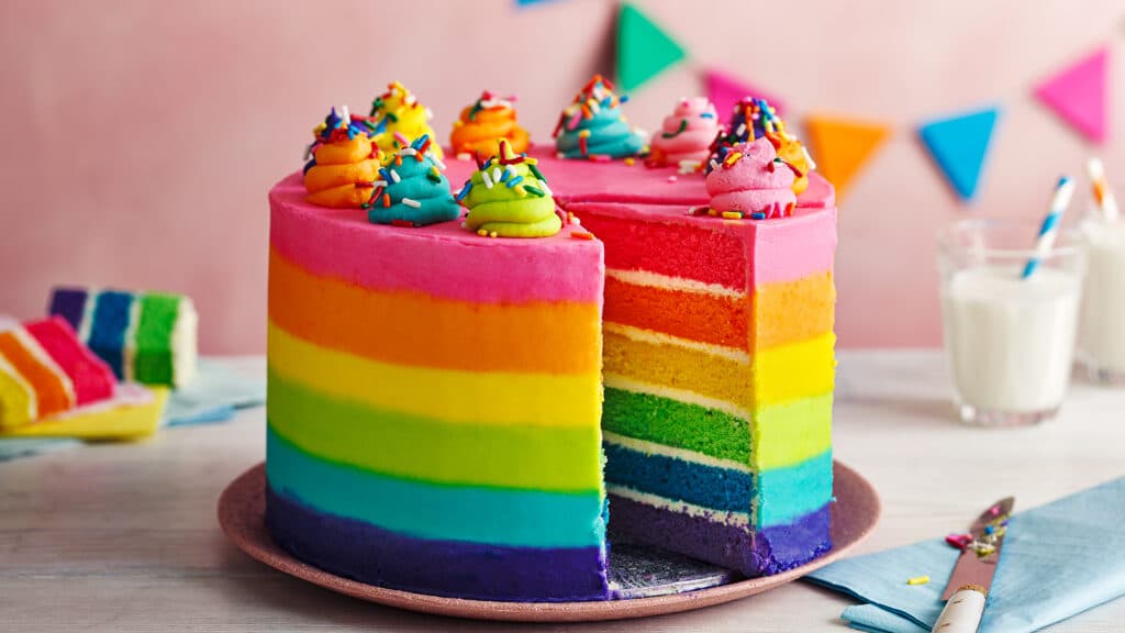 Rainbow Color Cake