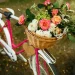 Wedding Flowers Basket on a Bicycle